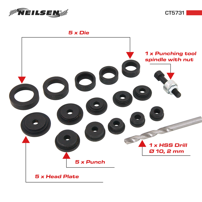CT5731 - Parking Sensor / Distance Control Hole Punch Set 17-32mm