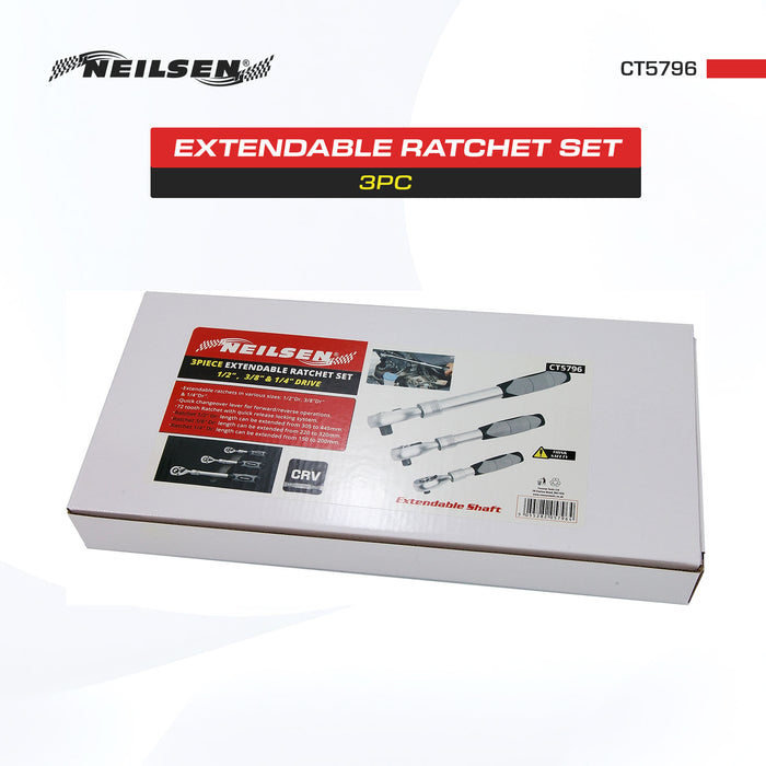 CT5796 - 3pc Extending Ratchet Set