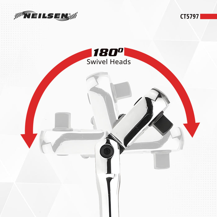 CT5797 - 3pc Extending Ratchet with Swivel Head Set