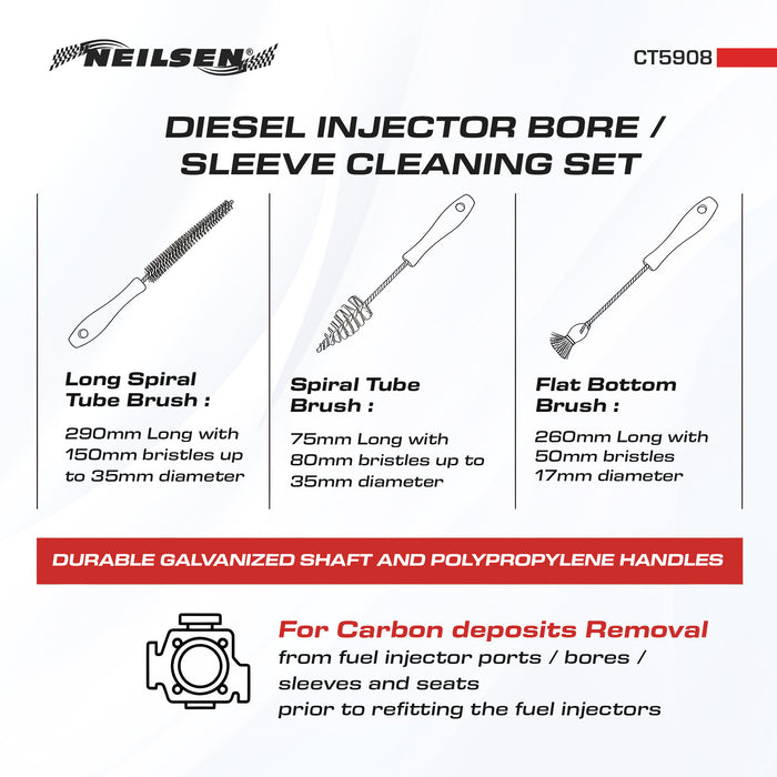 CT5908 - Diesel Injector Bore / Sleeve Cleaning Set