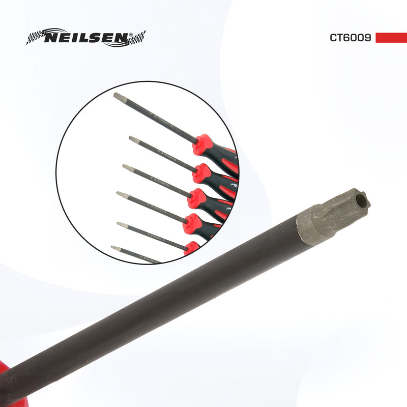 CT6009 - Diamond Tipped Tamper Proof Star Screwdriver Set 7pc