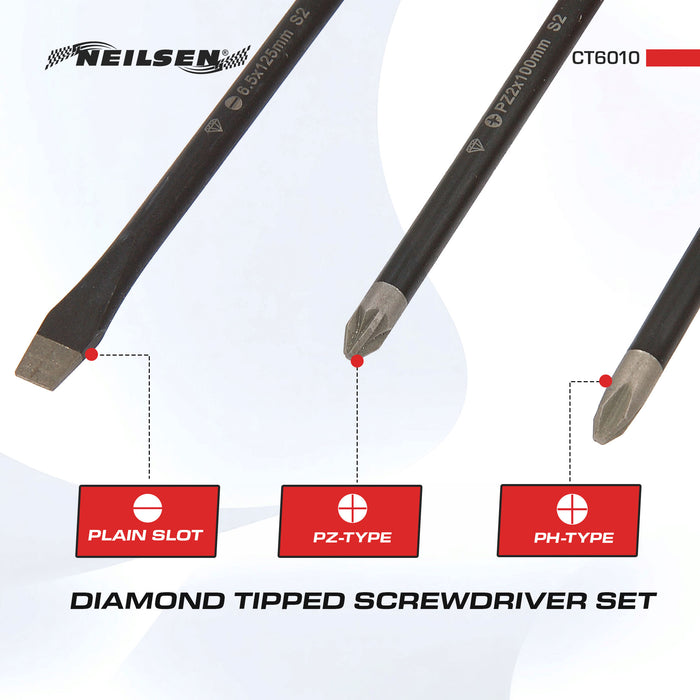 CT6010 - Diamond Tipped Screwdriver Set 10pc