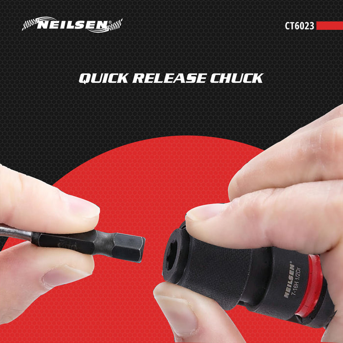 CT6023 - 1/2in Square to 7/16in Hex Impact Adapter With Quick Release