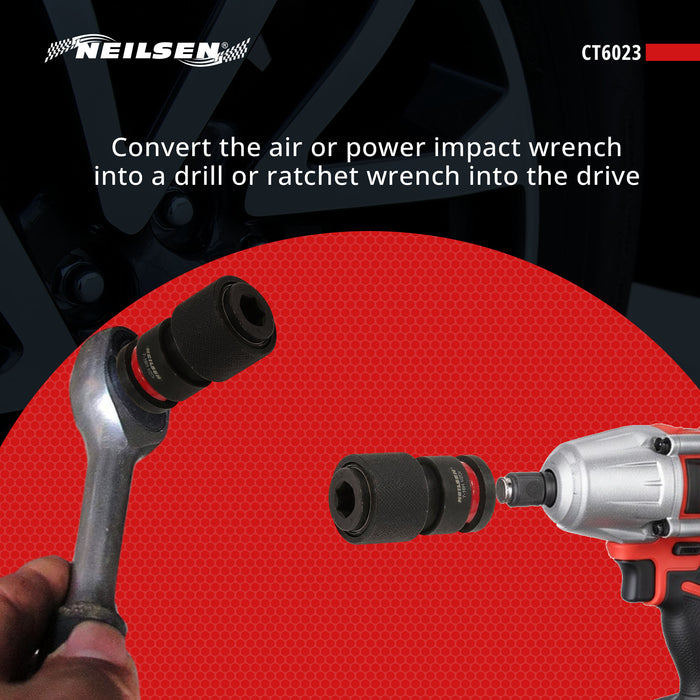 CT6023 - 1/2in Square to 7/16in Hex Impact Adapter With Quick Release