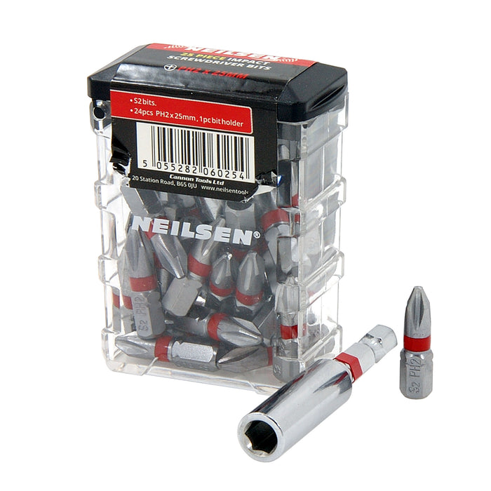 CT6025 - 25pc Impact Screwdriver Bit Box 25mm PH2
