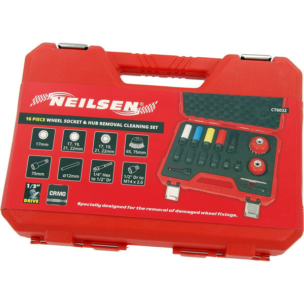 CT6032 - Wheel Socket And Hub Removal Cleaning Set 16pc