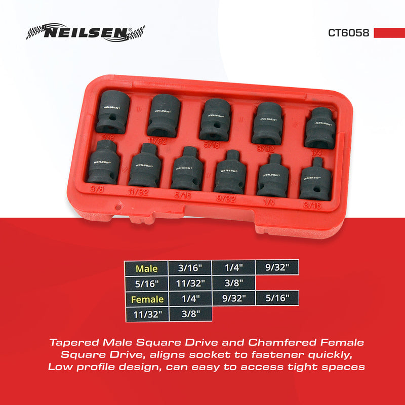 CT6058 - 11pc 3/8" Dr Pipe Plug Socket Set