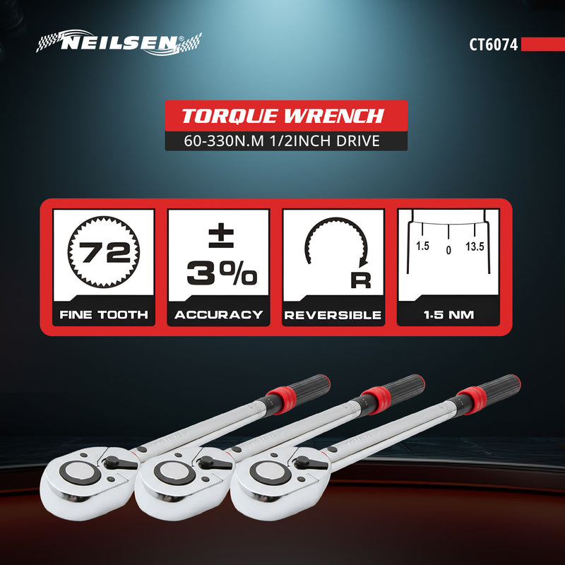 CT6074 -  Torque Wrench 60-330N.M 1/2inch Drive