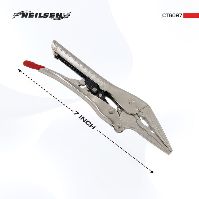 CT6097 - 7" Automatic Locking Long Nose Grip Pliers