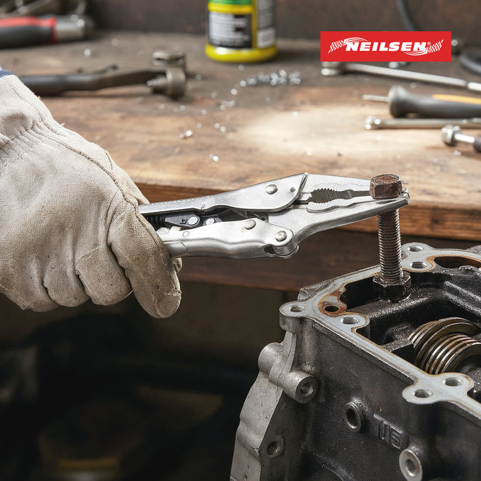 CT6097 - 7" Automatic Locking Long Nose Grip Pliers