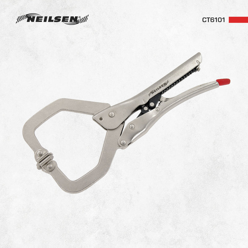 CT6101 - 11“ Self-Adjusting Locking Long Reach C-Clamp With Swivel Pads