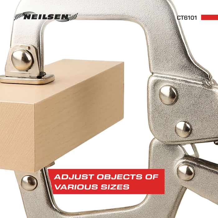 CT6101 - 11“ Self-Adjusting Locking Long Reach C-Clamp With Swivel Pads