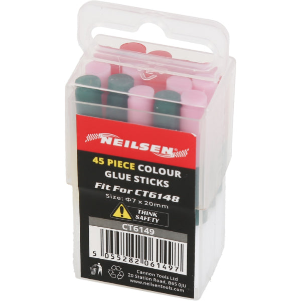 CT6149 - 45pc Colour Glue Sticks for CT6148 — Neilsen Tools