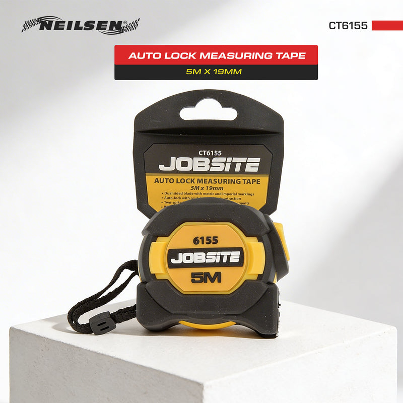 CT6155 - Auto Lock Measuring Tape 5m x 19mm