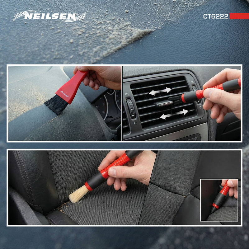 CT6222 - 3pc Car Dash Dashboard Crevice Detail Brush Set