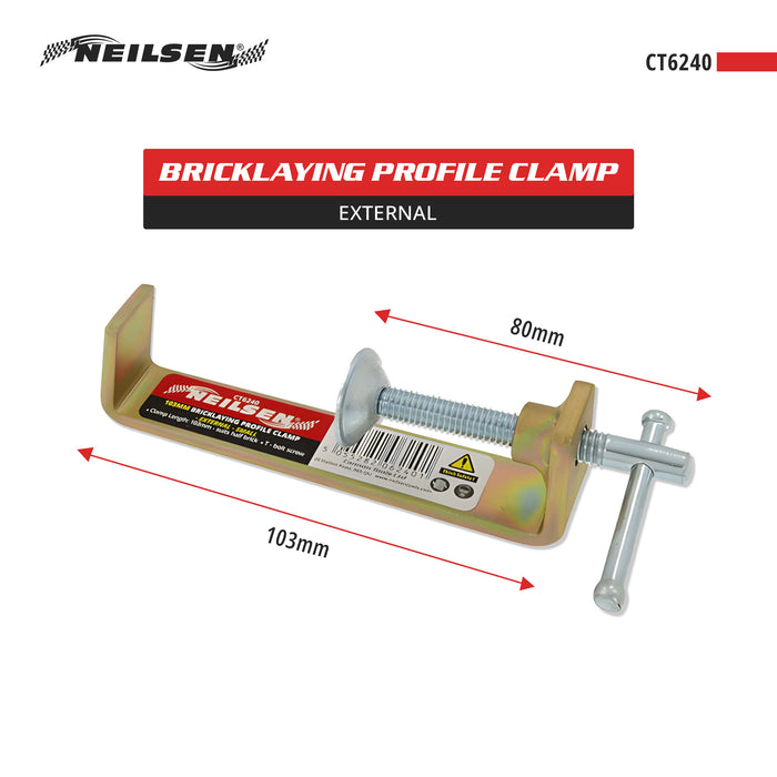 CT6240 - Bricklaying Profile Clamp External - Small (103MM - Half Brick)
