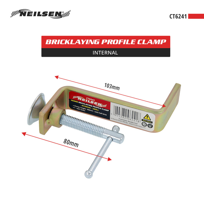 CT6241 - Bricklaying Profile Clamp - Internal - Small ( 103mm - Half Brick )