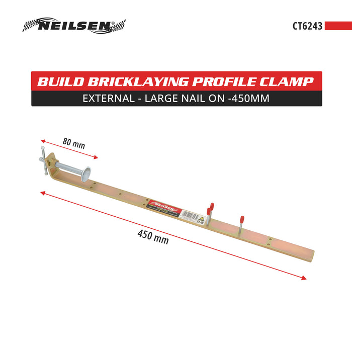 CT6243 - Build Bricklaying Profile Clamp External - Large Nail ON -450MM