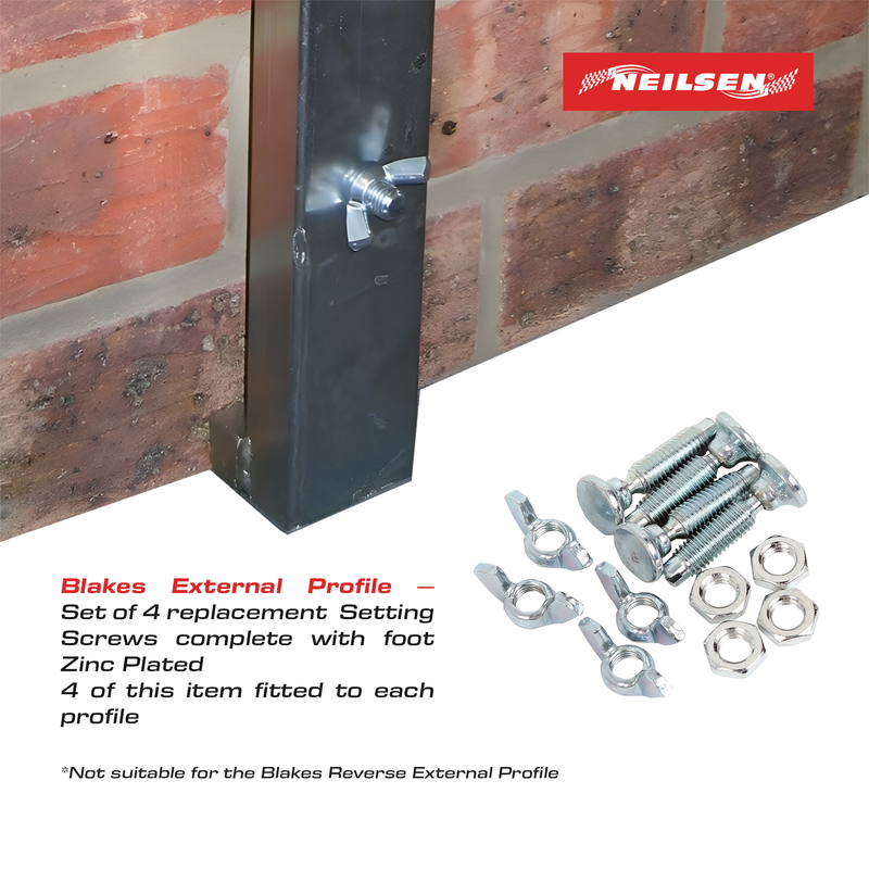 CT6255 - 4 Setting Screws For Blakes External Building Profile With Wing Nuts