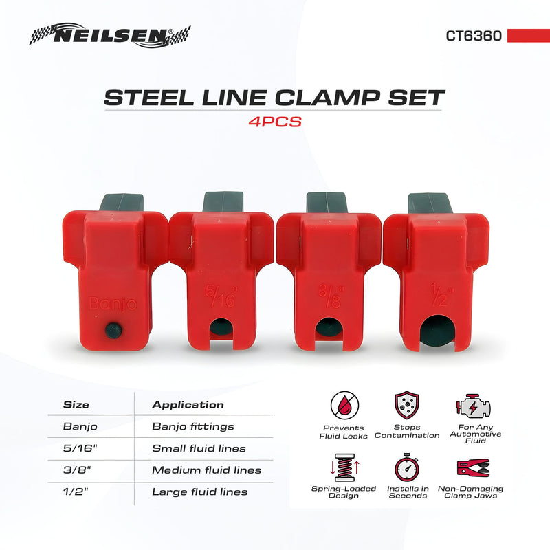 CT6360 - 4pc Auto Steel Line Clamp Kit