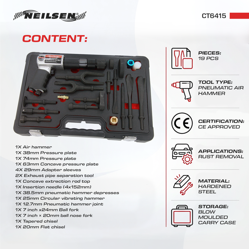 CT6415 - 19pc Air Hammer Chisel Set