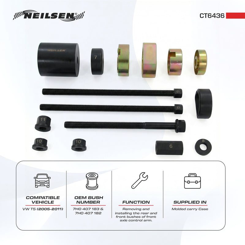 CT6436 - Front Axle Control Arm Bush Tool Set For VW T5