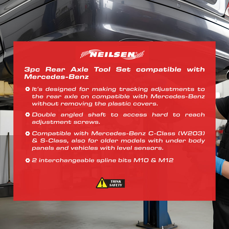 CT6448 - 3pc Rear Axle Tool Set For Mercedes-Benz