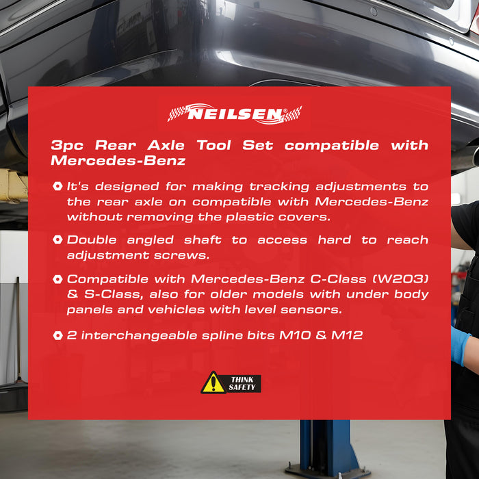 CT6448 - 3pc Rear Axle Tool Set For Mercedes-Benz