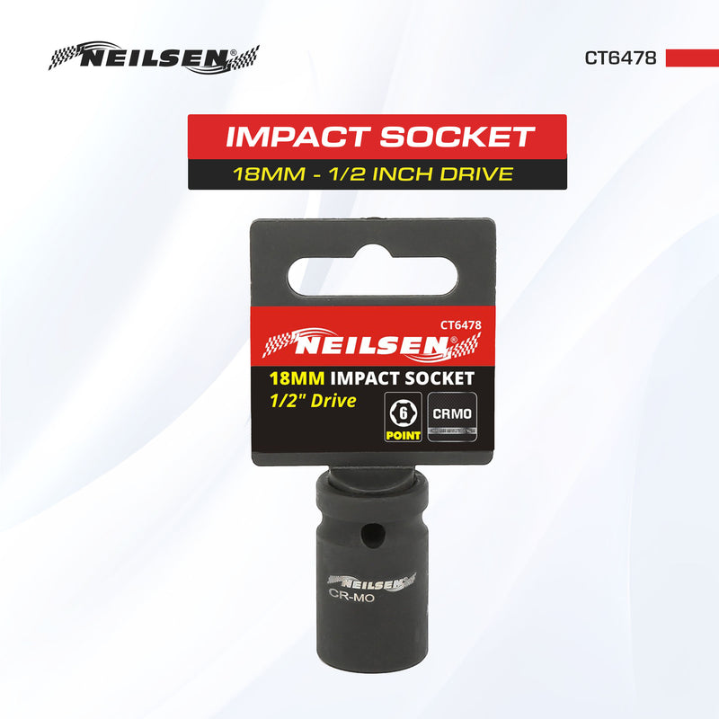 CT6478 -  Impact Socket  1/2 Inch Drive 18mm