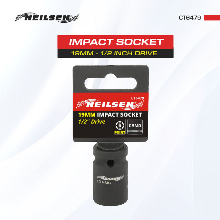 CT6479 - Impact Socket - 19mm 1/2 Inch Drive