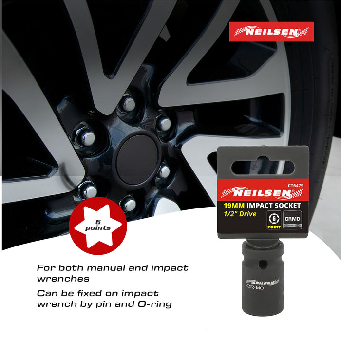 CT6479 - Impact Socket - 19mm 1/2 Inch Drive