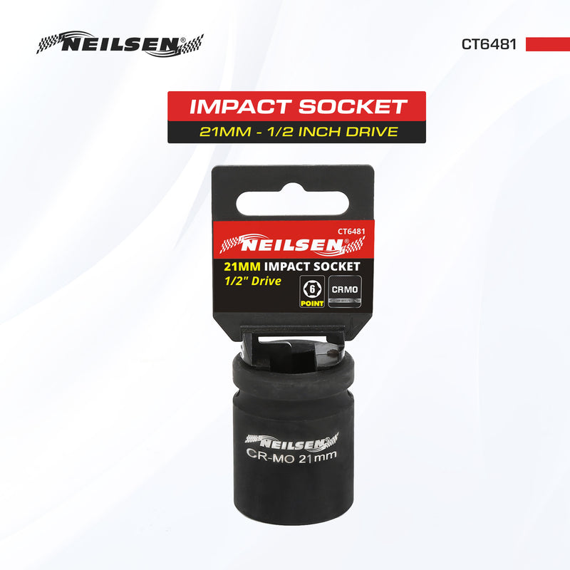CT6481 -  Impact Socket  1/2 Inch Drive 21mm