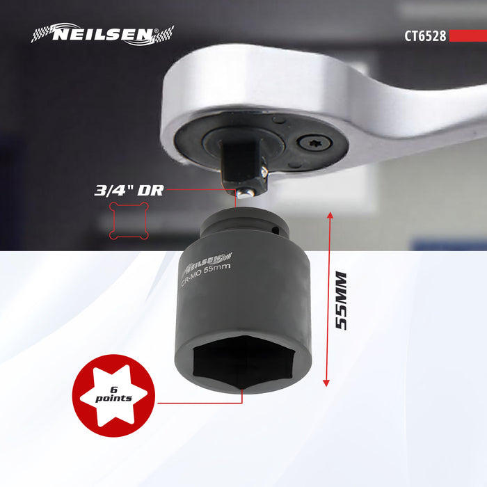 CT6528 - 3/4 Inch Drive Deep Impact Socket 55mm