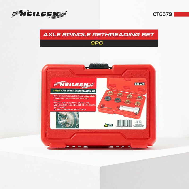 CT6579 - 9pc Axle Spindle Rethreading Set