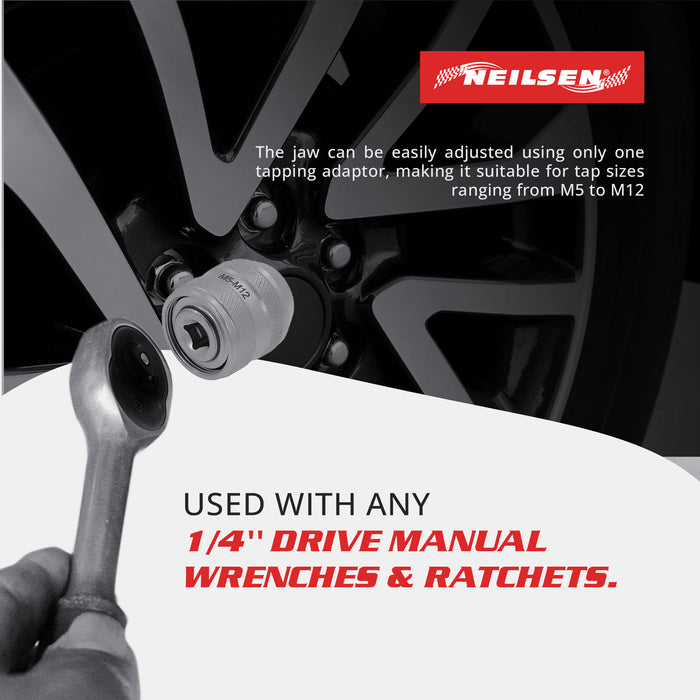 CT6583 - Adjustable Tap Chuck Socket 1/4"Dr  M5-M12