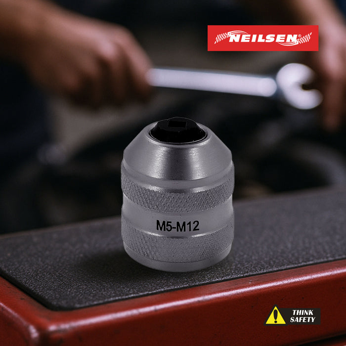 CT6583 - Adjustable Tap Chuck Socket 1/4"Dr  M5-M12