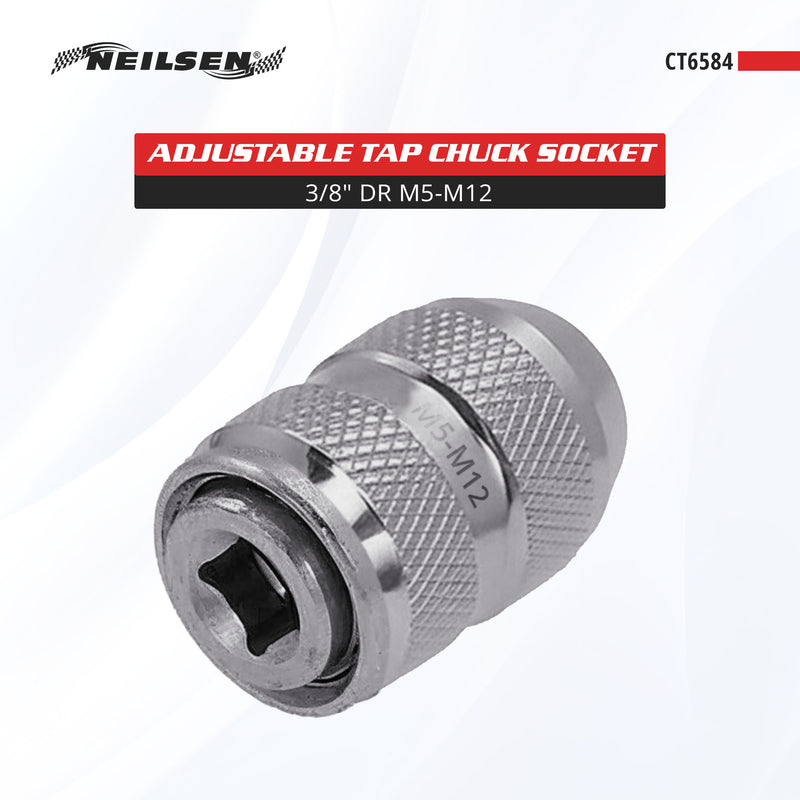 CT6584 - Adjustable Tap Chuck Socket 3/8"Dr  M5-M12