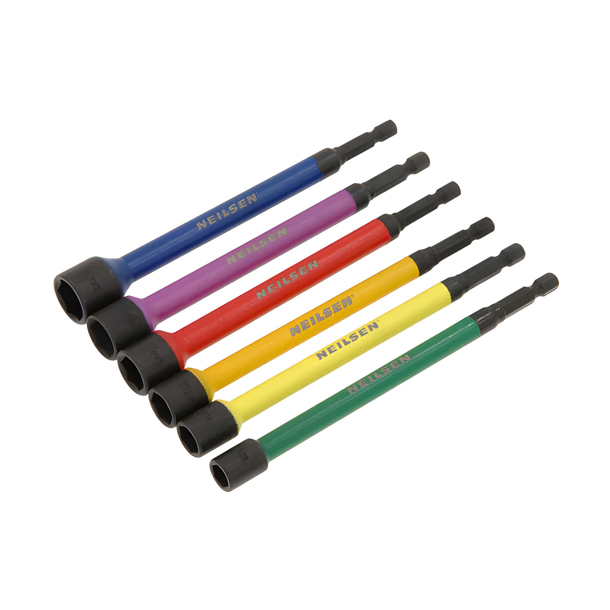 CT6599 - Magnetic Nut Setter Set 6pc Colour Coded — Neilsen Tools