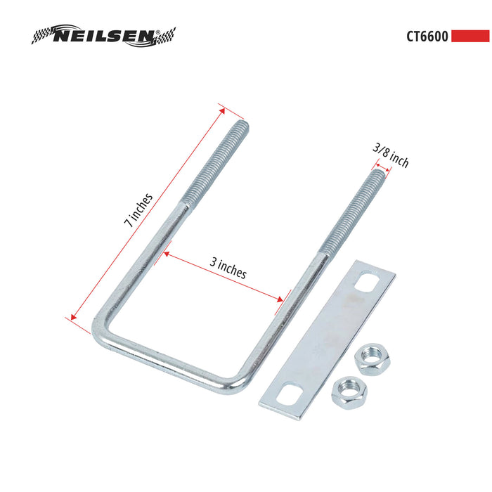 CT6600 - Square Bent U-Bolt 3/8in x 3in x 7in