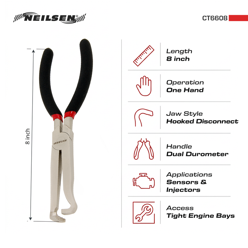 CT6608 - Electrical Disconnect Pliers For Push Tab Style Plugs