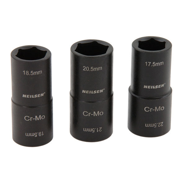 CT6611 - Wheel Nut Socket Set Double Ended 3pc