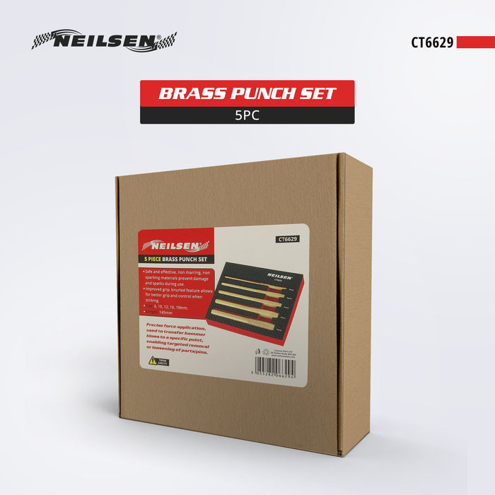 CT6629 - 5pc Brass Punch Set