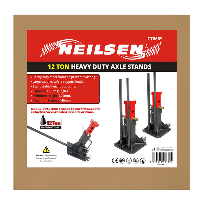 CT6669 - Axle Stands 12-Ton Heavy Duty