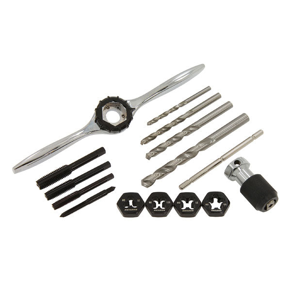 CT6687 - 14pc Tap & Hex Die Drill Bit Set