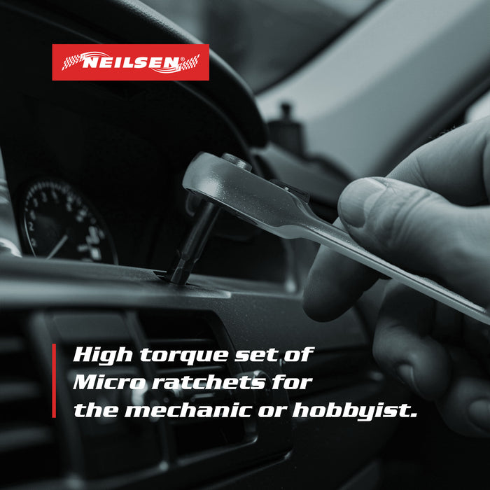 CT6698 - 2pc Micro Ratchet Set 1/4Drive