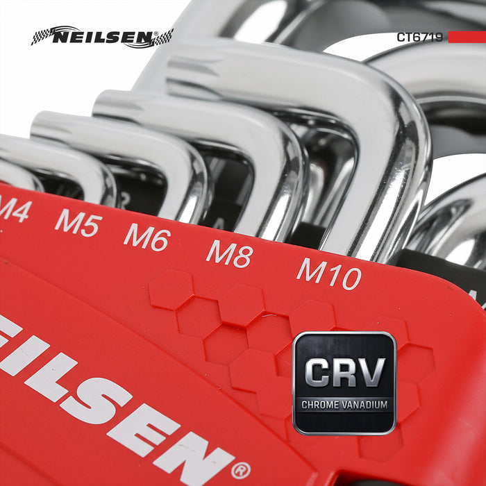 CT6719 - L Type Wrench Set Short Spline M4 - M18 9pc