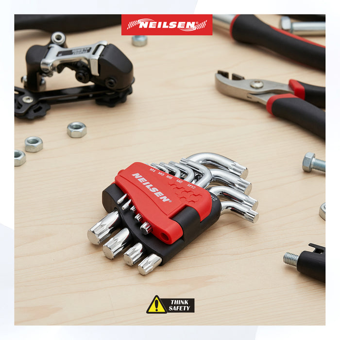 CT6719 - L Type Wrench Set Short Spline M4 - M18 9pc