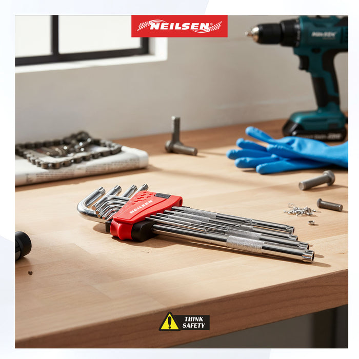 CT6720 - 9pc  L-Type Spline Wrench Set