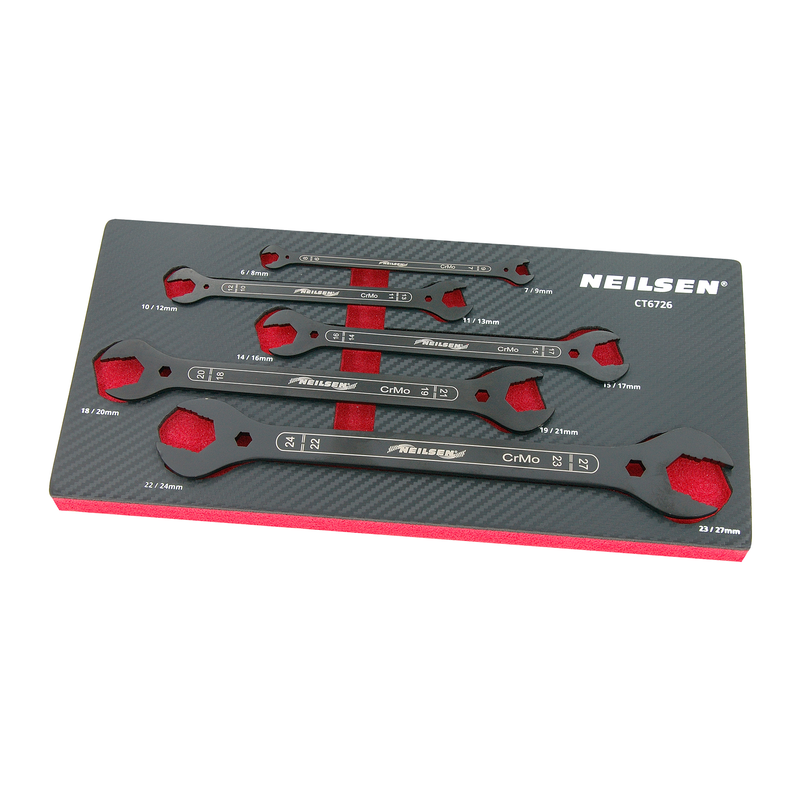 CT6726 - 5pc 4 In 1 Extra Thin Open Ended Spanner