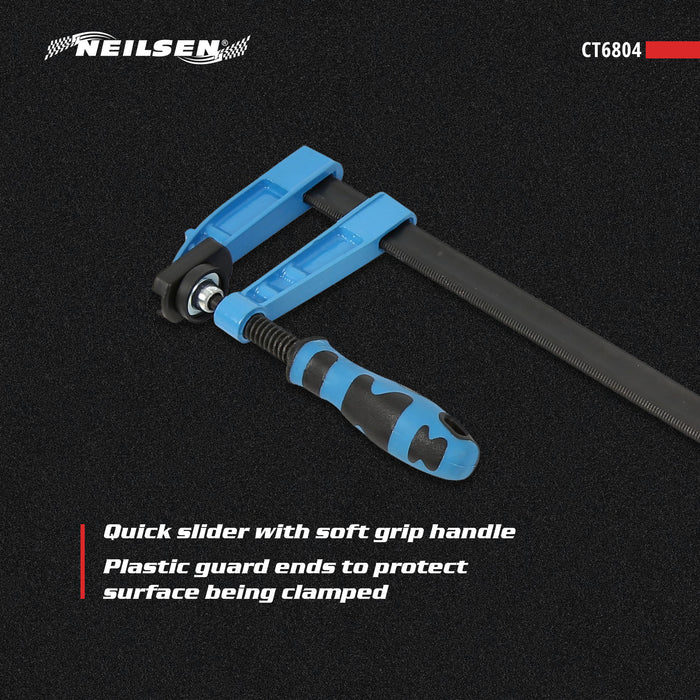 CT6804 - 4pc F-Clamp Set Size: 600 x 80mm